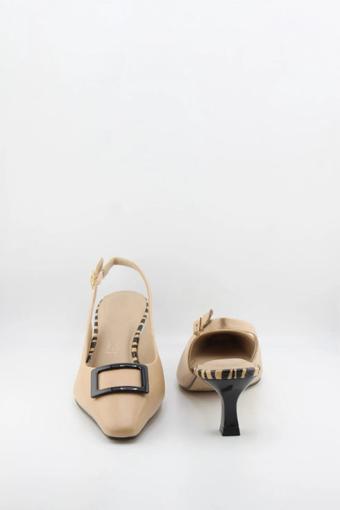 Capelli Rossi Buckled Slingback Kitten Heel Pumps